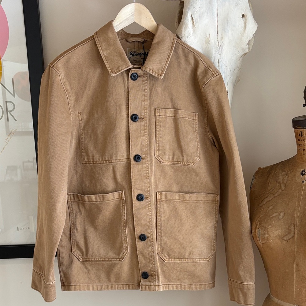 The Stronghold Men's Tan Shirt Jacket/ Chore Jacket